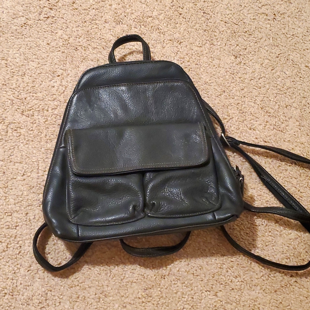 Mini leather backpack